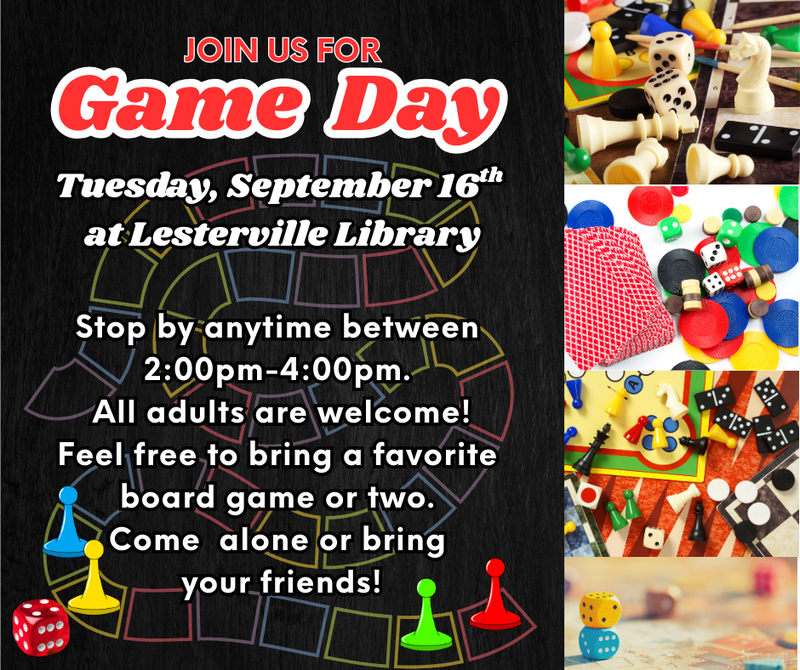 Game Day at Lesterville Library Game Day at Lesterville Library