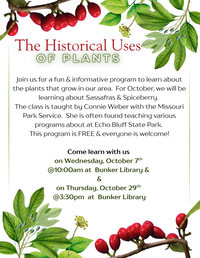 Historical Uses of Plants Program at Bunker Library