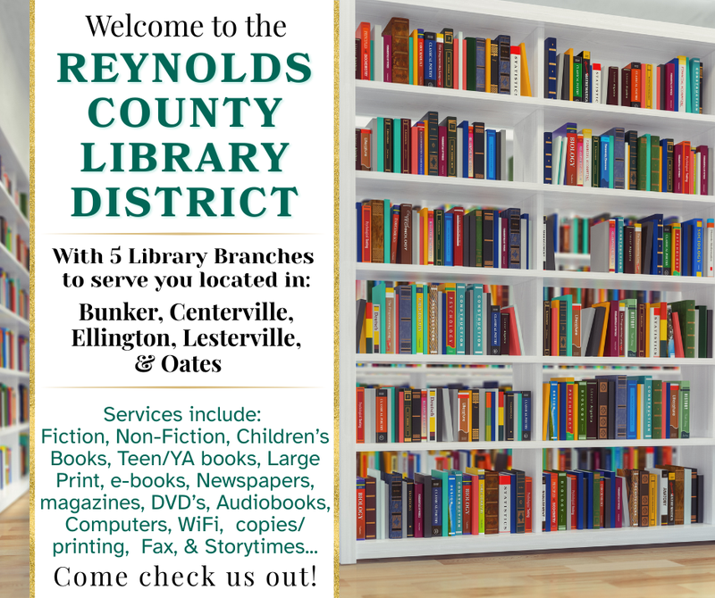Welcome to the Reynolds County Library District